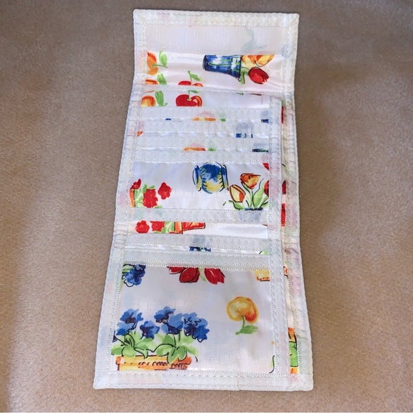 Vintage LeSportsac Farmstand Fruit Flowers 3pcs Bag Purse Pouch Wallet - Picture 9 of 15